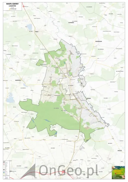 Mapa gminy Lubartów